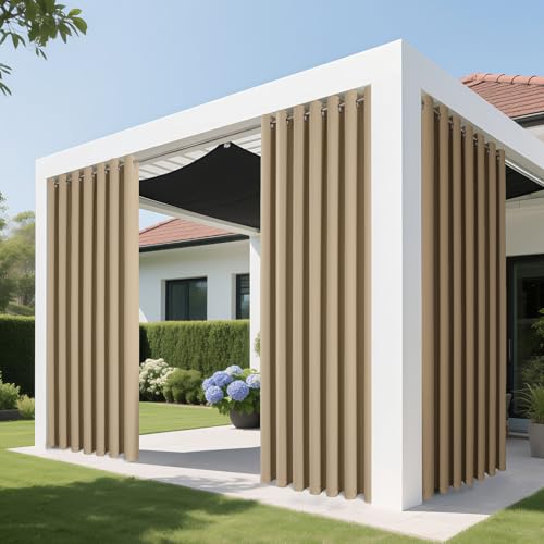 Blackout Patio Sliding Door Curtains (Light Beige / 100"W x 90"L (Pack of 1))