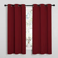 Burgundy Red Blackout Curtains for Laundry 42" w x 48" L 2 Panels (Burgundy Red / 42"W x 48"L (Pack of 2))