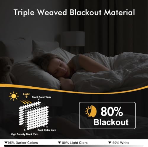 Blackout Curtains for Bedroom 2 Panels 50 x 84 Inch Long Cream Beige (Cream Beige / 50"W x 84"L (Pack of 2))