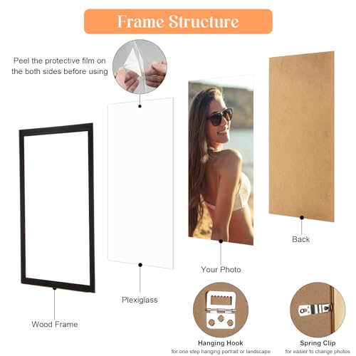 20x25 Wood Frame Black (Black / 20x25)