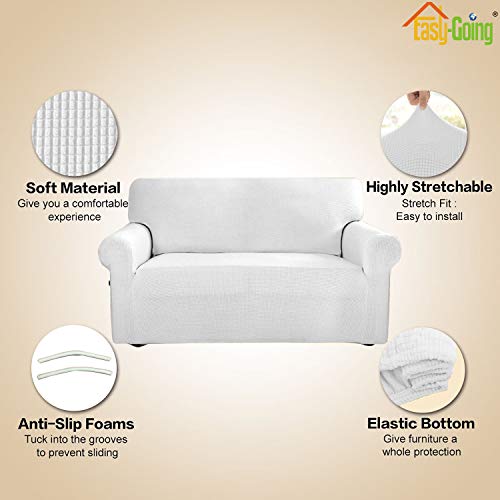 Stretch Couch Covers for Sofa Washable Large Snow White (Large Sofa / Snow White)