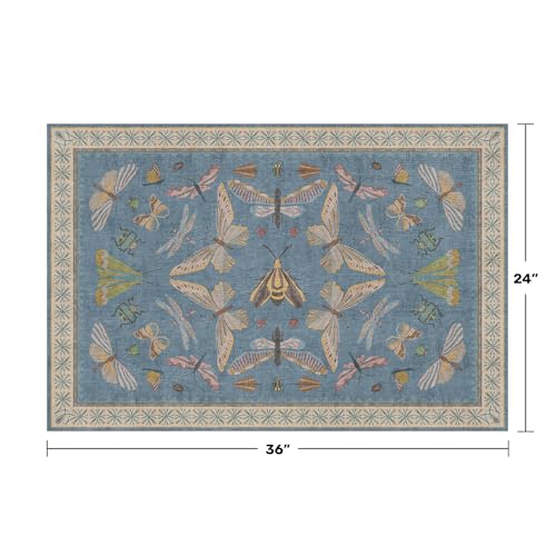 Blue 2x3 Kitchen Rugs Non Slip Washable (2' x 3' (Rectangular) / Blue)