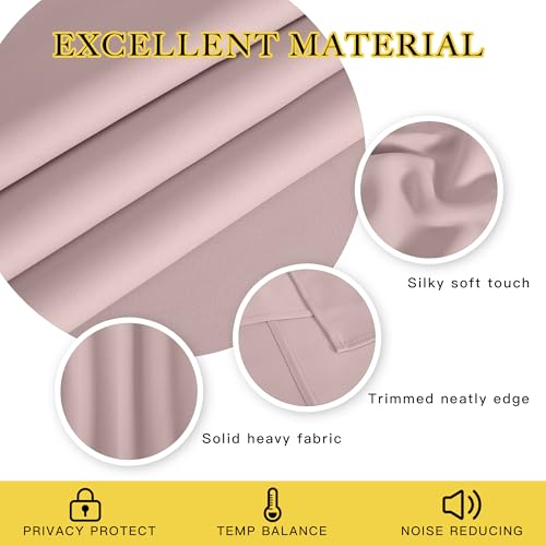 Baby Pink Curtains for Nursery (Blush Pink / 100"W x 84"L (Pack of 1))