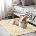 2x3 Machine Washable Small Bedside Rug (2x3 Ft / Cream)