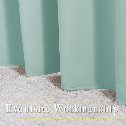Aqua Blue Bedroom Curtains 72 inches Long (Aqua Blue / 37"W x 72"L (Pack of 2))