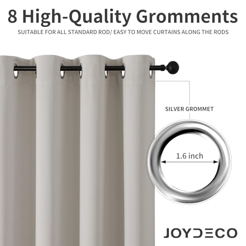 Blackout Curtains 72 Inch Length 2 Panels Set (Natural / 52"W x 72"L (Pack of 2))