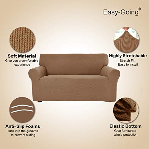 Stretch Couch Covers for Sofa Washable Large Camel (Large Sofa / Camel)