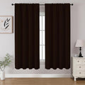 Blackout Curtains 54 inch Length 2 Panels Set (Chocolate / 52"W x 54"L (Pack of 2))