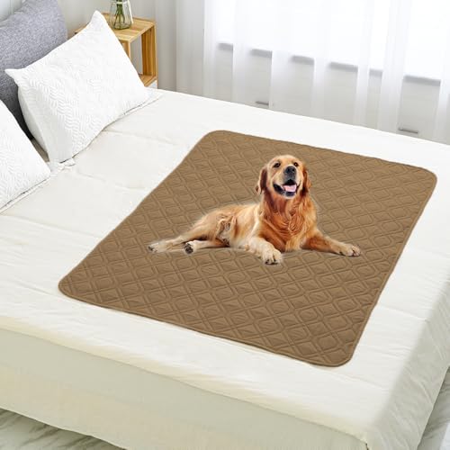 Waterproof Dog Bed Cover Pet Blanket for Furniture Bed Couch Sofa Reversible (40x50 Inch (Pack of 1) / Camel+camel)