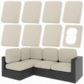 8Pcs Patio Cushion Covers (Taupe / 8PCS)