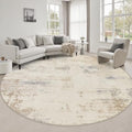 Round Area Rug Living Room (Beige Brown / 6' (Round))