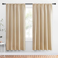 Room Darkening Curtains for Bedroom (Biscotti Beige / 52"W x 72"L (Pack of 2))