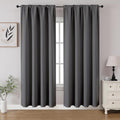 Light Grey Blackout Curtains 72 inch Length 2 Panels Set (Light Grey / 52"W x 72"L (Pack of 2))