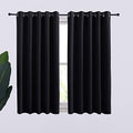 Bathroom Blackout Curtains and Drapes (Black / 70"W x 54"L (Pack of 2))