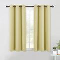 Bedroom Curtains Blackout Drapery Panels (Paler Yellow / 42"W x 54"L (Pack of 2))