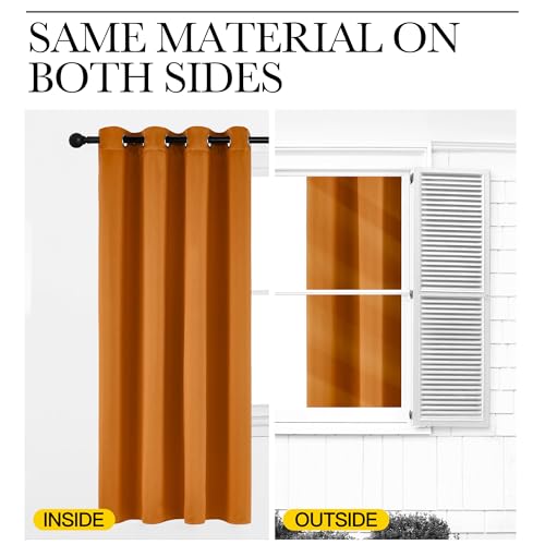 Orange Curtains 84 inch Length 2 Panels (Orange / 52"W x 84"L (Pack of 2))
