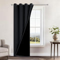 Black Blackout Curtains 84 Inches Long for Bedroom 52" Wide 1 Panel (52"W x 84"L (Pack of 1) / Black)