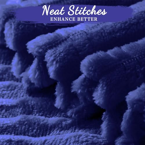 6 Pcs Flannel Blankets Bulk (Navy)