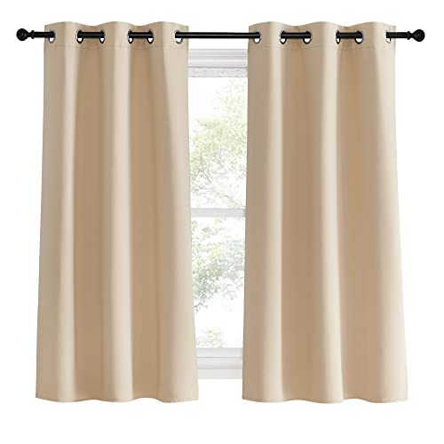 Blackout Curtain Panels for Living Room (Biscotti Beige / 34"W x 60"L (Pack of 2))