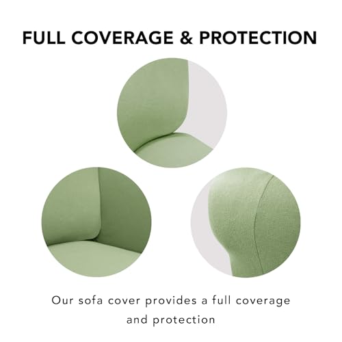Stretch Oversized Couch Covers Fleece Sofa Slipcovers Sage Green (X-Large Oversized Sofa / Sage Green)