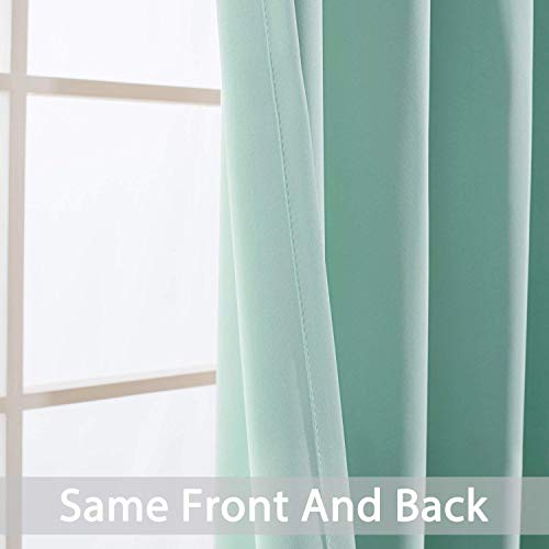 Room Darkening Curtains 52x63 inch Length Aqua (Aqua / 52"W x 63"L (Pack of 2))