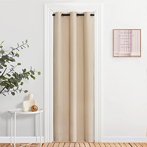 Blackout Farmhouse Curtains (Biscotti Beige / 37"W x 84"L (Pack of 2))