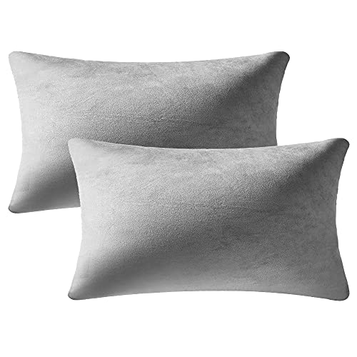 Lumbar Pillow Covers 12x20 Light (Slate Grey / 20" x 12" (Pack of 2))