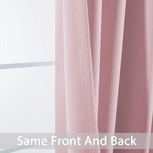 Pink Room Darkening Curtains 84 inch Sliding Door Drapes (Pink / 100"W x 84"L (Pack of 1))