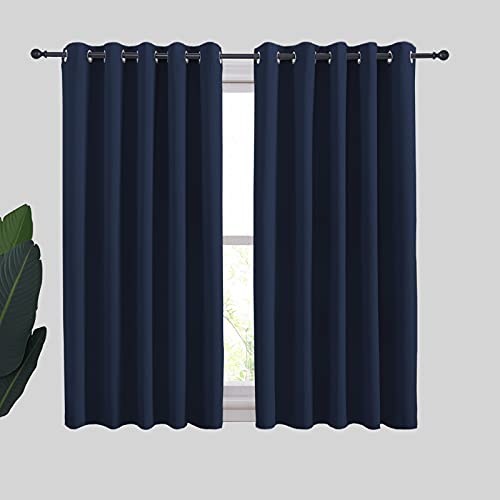 Blackout Draperies Curtains (Navy / 70"W x 54"L (Pack of 2))