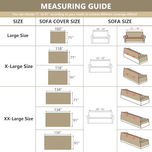 Couch Cover for 3 Cushion Couch Sofa Cover (91" x 150" / 1# Black Curve)