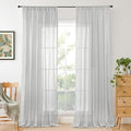 Light Grey Linen Curtains 80 Inch Length for Living Room (Light Grey / 52"W x 80"L (Pack of 2))