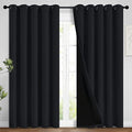 100% Blackout Lined Panels (62"W x 84"L (Pack of 2) / Black)