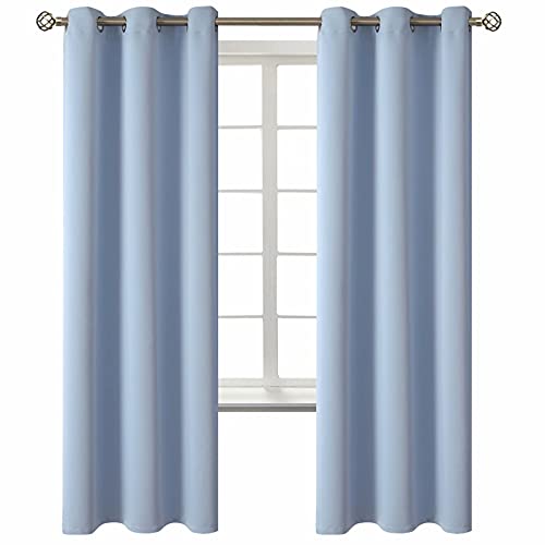Blackout Curtains for Living Room (Spa Blue / 42"W x 72"L (Pack of 2))