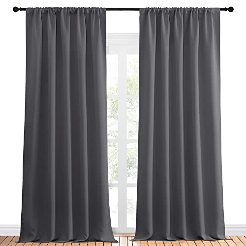 Blackout Curtain Panels for Window (Grey / 52"W x 95"L (Pack of 2))