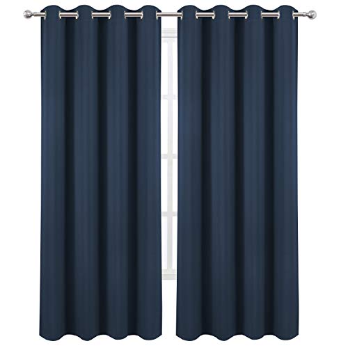 Blackout Curtains 66 x 84 inch (Navy / 66"W x 84"L (Pack of 2))