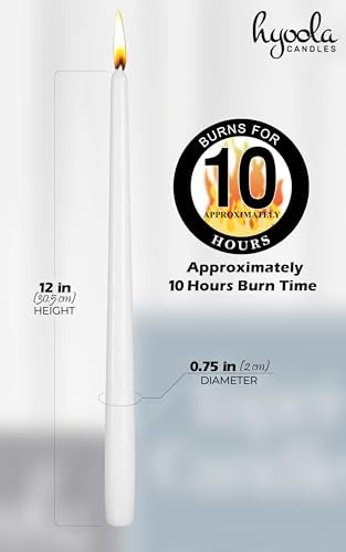 12 Pack Tall Taper Candles (12 inch)