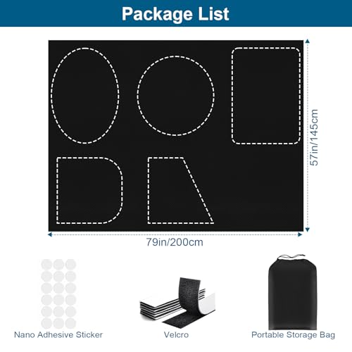 100% Blackout Curtains for Bedroom (Black / 57"W x 79"L (Pack of 1))
