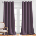 Plum Curtains and Drapes for Living Room (Plum / 52"W x 95"L (Pack of 2))