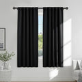 Black Out Window Curtains (Black / 42"W x 72"L (Pack of 2))