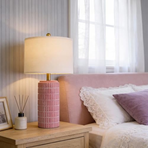 23" Ceramic Table Lamps for Living Room (23'' Medium - Matte Red)