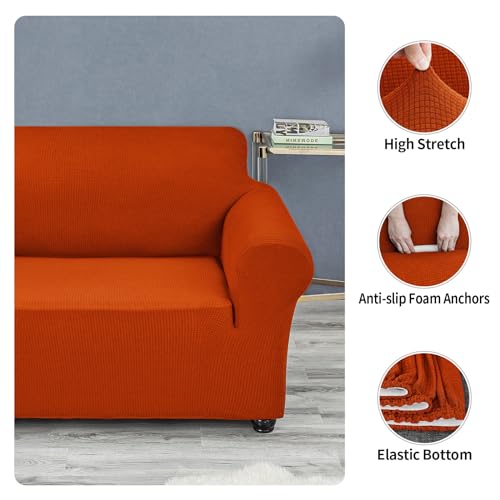 Stretch Couch Cover Slipcovers (Pureed Pumpkin / Large（78"-94"）)