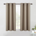 Kitchen Blackout Short Curtain Panels for Bedroom (Taupe / 42"W x 45"L (Pack of 2))