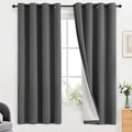 100% Blackout Curtains 52x63 inch Length Charcoal Grey (Charcoal Grey / 52"W x 63"L (Pack of 2))