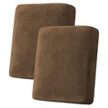 Velvet Stretch Couch Cushion Cover Plush Cushion Slipcover for Chair Loveseat Sofa Cushion Furniture Protector Seat Cushion Sofa Cover (Bronze Brown / 2 Cushion Loveseat)