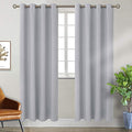 Room Darkening Curtains for Bedroom (Light Grey / 46"W x 84"L (Pack of 2))