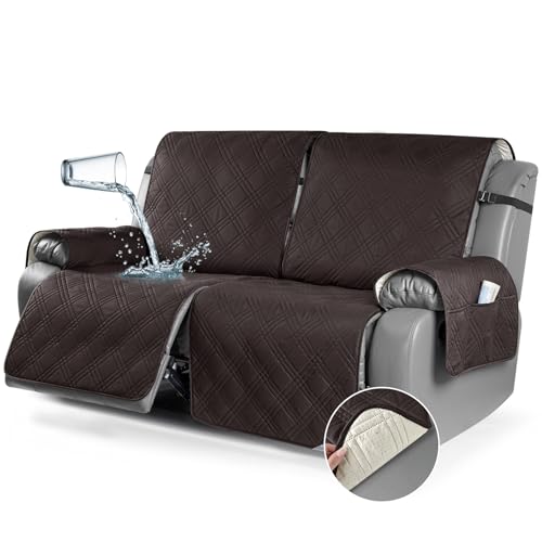 100% Waterproof Oversized Loveseat Recliner Cover (Coffee / 2 Seater Oversized)