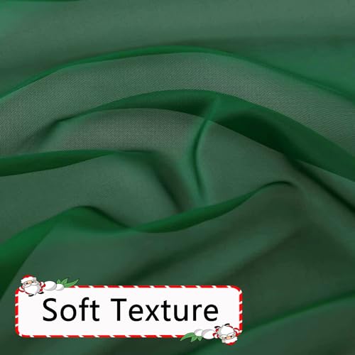 Sheer Voile Window Treatment Rod Pocket Curtain Panels for Kitchen Bedroom Living Room Drapes Sunlight Filtering Privacy Semi Home Decor Assorted Colors Sizes (Foliage Green / 52"W x 63"L (Pack of 2))