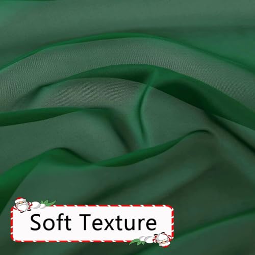 Foliage Green Sheer Curtains 4 Panels Rod Pocket Semi (Foliage Green / 52"W x 72"L (Pack of 4))