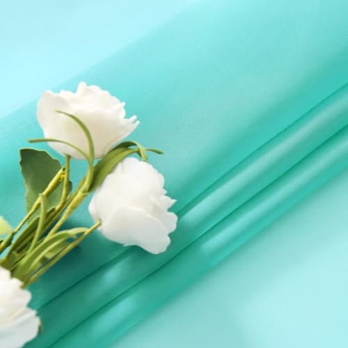 Sheer Voile Window Treatment Rod Pocket Curtain Panels for Kitchen Bedroom Living Room Drapes Sunlight Filtering Privacy Semi Home Decor Assorted Colors Sizes (Turquoise / 52"W x 72"L (Pack of 2))