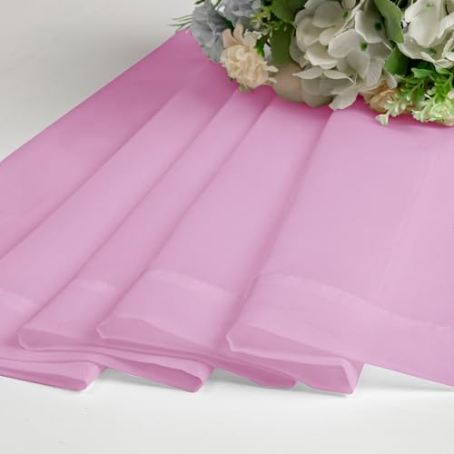 Light Pink Sheer Curtains 63 Inch Length 2 Panels Set (Light Pink / 42"W x 63"L (Pack of 2))